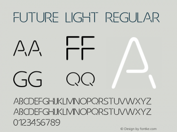 Future Light Version 1.00;February 19, 2021;FontCreator 11.5.0.2430 64-bit图片样张