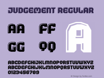 Judgement Regular Version 1.00 Font Sample