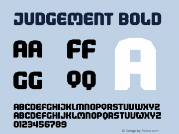 Judgement Bold Version 1.00 Font Sample