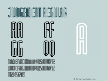 Judgement Regular Version 1.00 Font Sample