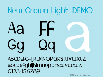 NewCrown-Light_DEMO Version 1.00;June 8, 2020;FontCreator 12.0.0.2525 64-bit图片样张