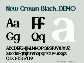 NewCrown-Black_DEMO Version 1.00;June 8, 2020;FontCreator 12.0.0.2525 64-bit图片样张