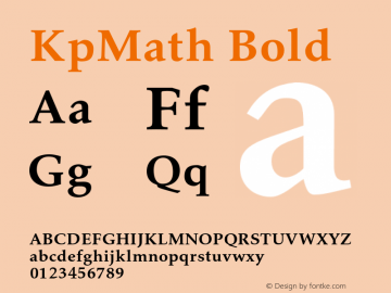KpMath Bold Version 0.42图片样张