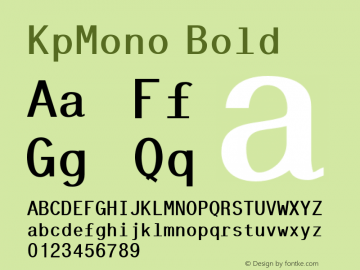 KpMono Bold Version 0.42图片样张