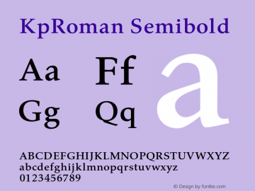 KpRoman Semibold Version 0.42图片样张