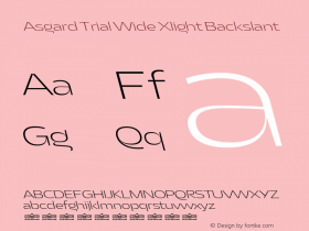 Asgard Trial Wide Xlight Backslant Version 2.003图片样张