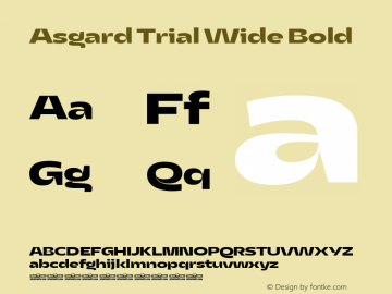 Asgard Trial Wide Bold Version 2.003图片样张