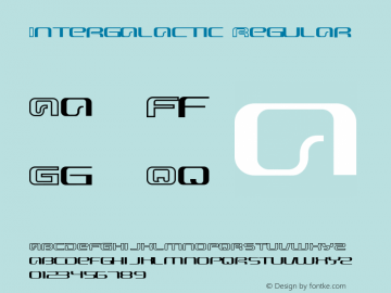 Intergalactic Regular Version 001.000 Font Sample