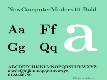 NewComputerModern10-Bold Version 4.0图片样张