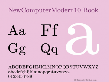 NewComputerModern10-Book Version 4.0图片样张