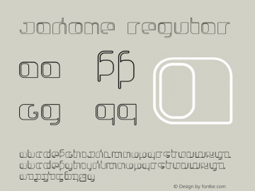 Jakone Regular Version 001.000 Font Sample