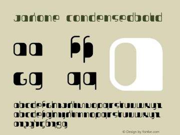 Jakone CondensedBold Version 001.000图片样张