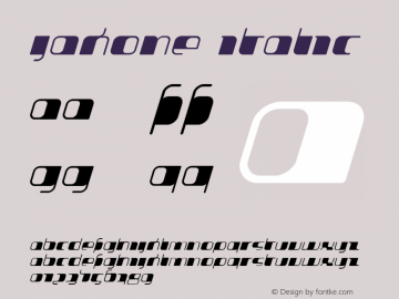 Jakone Italic Version 001.000 Font Sample