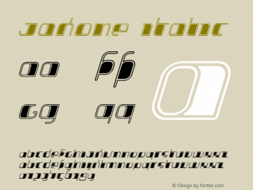 Jakone Italic Version 001.000 Font Sample