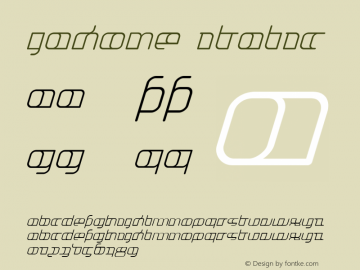 Jakone Italic Version 001.000 Font Sample
