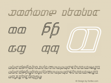 Jakone Italic Version 001.000 Font Sample