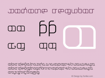 Jakone Regular Version 001.000 Font Sample