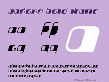 Jakone Bold Italic 001.000 Font Sample