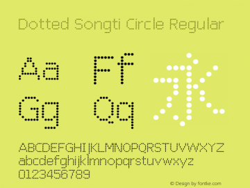 Dotted Songti Circle Regular 0.1图片样张