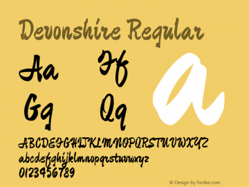 Devonshire-Regular Version 1.001图片样张