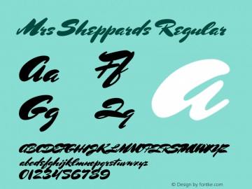 Mrs Sheppards Regular Version 1.000图片样张