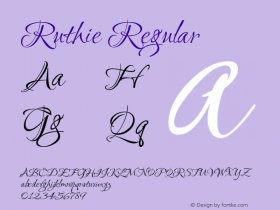 Ruthie Regular Version 1.012图片样张