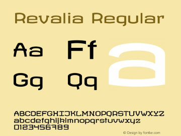 Revalia-Regular Version 1.001图片样张