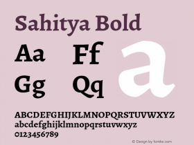 Sahitya Bold Version 1.001;PS 001.000;hotconv 1.0.70;makeotf.lib2.5.58329 DEVELOPMENT; ttfautohint (v1.2) -l 8 -r 50 -G 200 -x 16 -D latn -f none -w G -W -X 