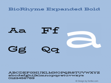 BioRhyme Expanded Bold Version 1.000图片样张