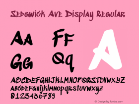 Sedgwick Ave Display Regular Version 1.000图片样张