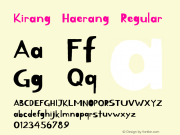 Kirang Haerang Regular Version 1.00图片样张