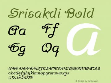 Srisakdi Bold Version 1.000; ttfautohint (v1.6)图片样张