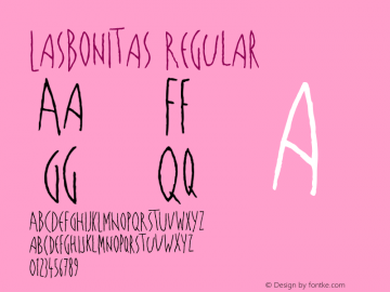 LasBonitas Regular Version 1.00图片样张