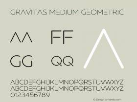 Gravitas Medium Geometric Version 1.000;FEAKit 1.0图片样张