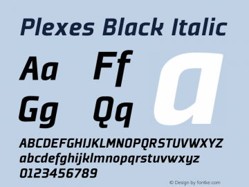 Plexes Black Italic Version 1.00图片样张