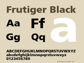 Frutiger Black Fontographer 4.7 7/13/09 FG4M­0000002045图片样张