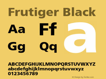 Frutiger Black Macromedia Fontographer 4.1.4 29.09.1998图片样张