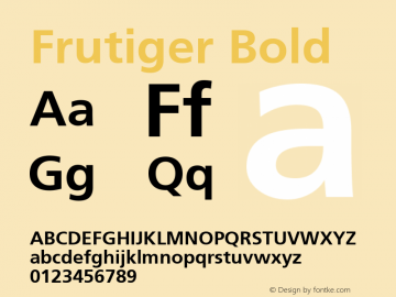 Frutiger Bold Macromedia Fontographer 4.1.4 3/19/01图片样张