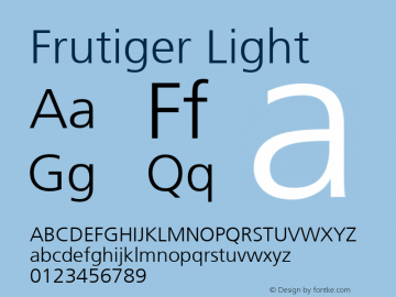 Frutiger Light Macromedia Fontographer 4.1.5 30/8/99图片样张