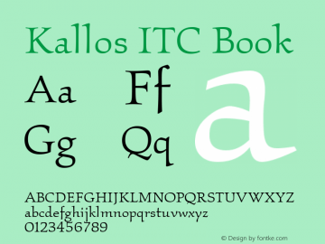 Kallos ITC Book Version 001.001图片样张