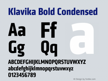 Klavika-BoldCondensed Version 1.000图片样张