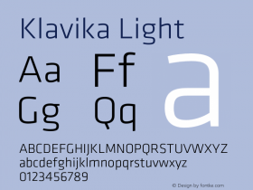 Klavika-Light Version 3.003图片样张