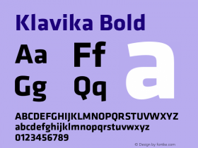 Klavika-Bold Version 3.003图片样张