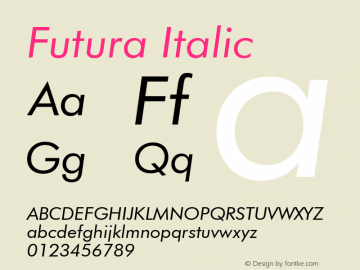 Futura Book Italic 2.0-1.0图片样张