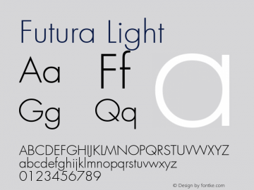 Futura Light Macromedia Fontographer 4.1J 07.9.11图片样张