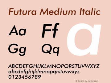 Futura Medium Italic 2.0-1.0图片样张