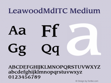 LeawoodMdITC Medium Version 001.000图片样张