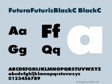 FuturaFuturisBlackC Version 001.000图片样张