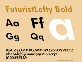 FuturistLefty Bold Altsys Fontographer 3.5  7/10/96图片样张