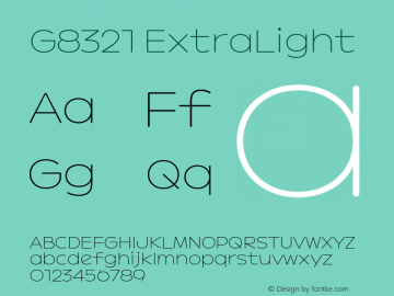 G8321 ExtraLight Version 1.000图片样张